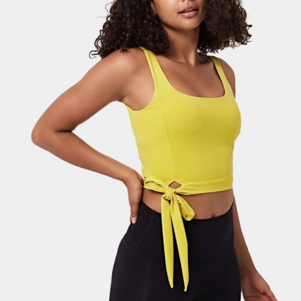 U-Neck Side Knot Y-Back Workout Cropped Tank
